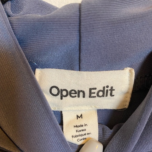 Open Edit Blue Cropped Turtle Neck - Picture 3 of 4